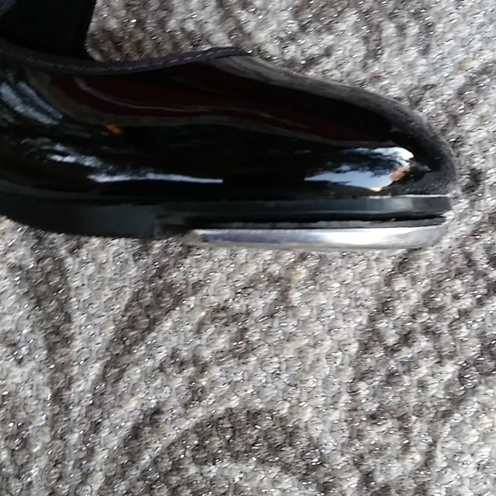 Capezio Adorable Toddler Black Patent Tap Shoes Sz 8.5